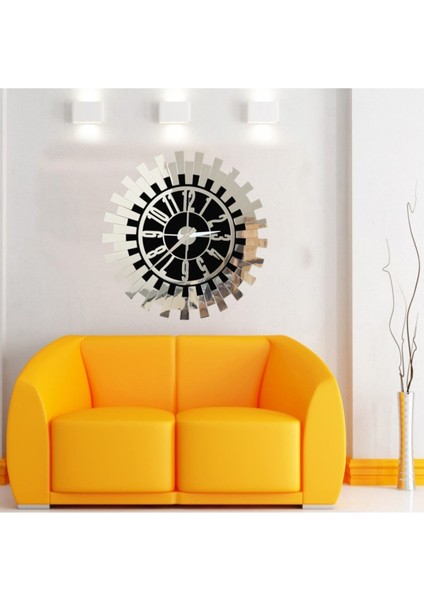 Gümüş Renkli Dekoratif Piyano Duvar Saati, Ev ve Ofis Için Şık Tasarım fırsatları