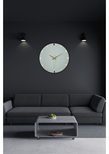 Modern 40X40CM Aynalı Metal Duvar Saati, Sessiz Mekanizmalı, Şık Tasarım