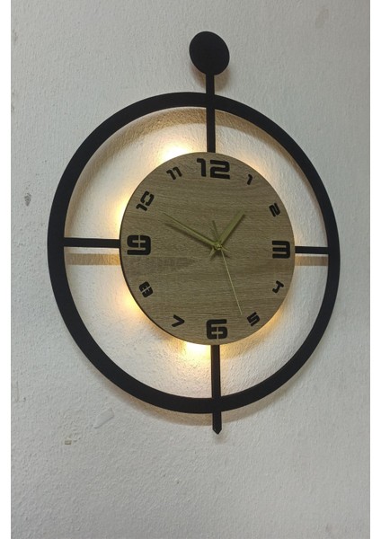 LED Işıklı 50X40 cm Oval Duvar Saati, Şık ve Modern Dekorasyon Için Ideal fiyatları