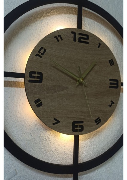 LED Işıklı 50X40 cm Oval Duvar Saati, Şık ve Modern Dekorasyon Için Ideal fırsatları