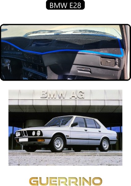 Bmw E28TORPİDO Koruma Halısı Siyah Kenar