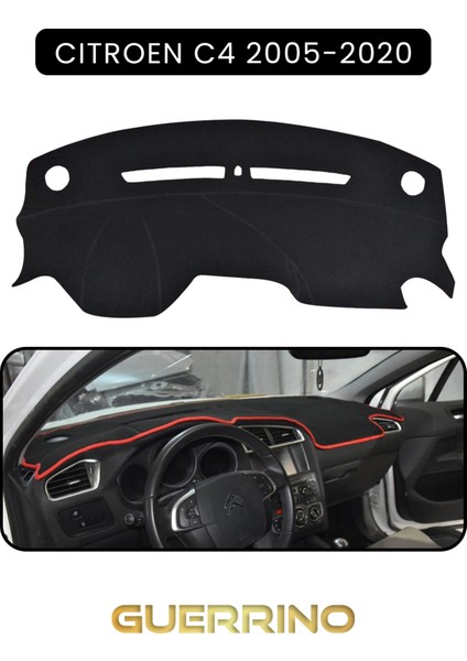 Cıtroen C4 2005-2020TORPİDO Koruma Halısı Siyah Kenar