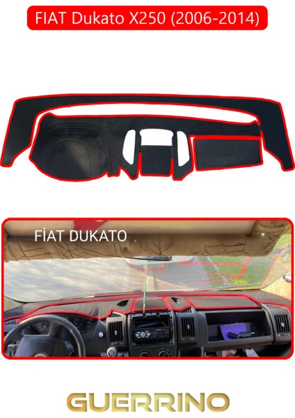 Fıat Dukato X250 2006-2014 Modellerine Uyguntorpido Koruma Halısı Kırmızı Kenar