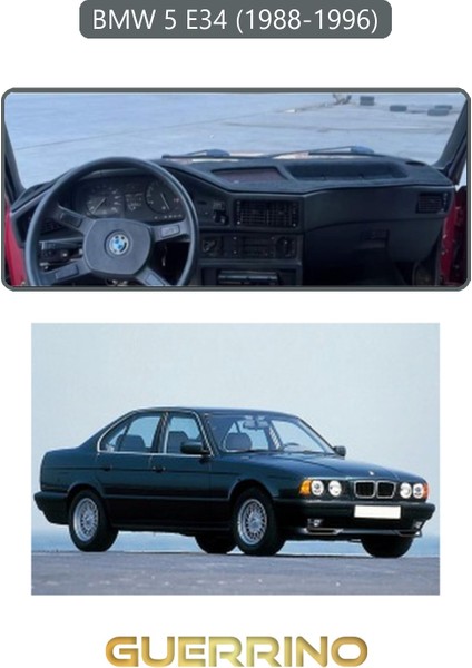 Bmw 5 E34 1988-1996TORPİDO Koruma Halısı Gri Kenar