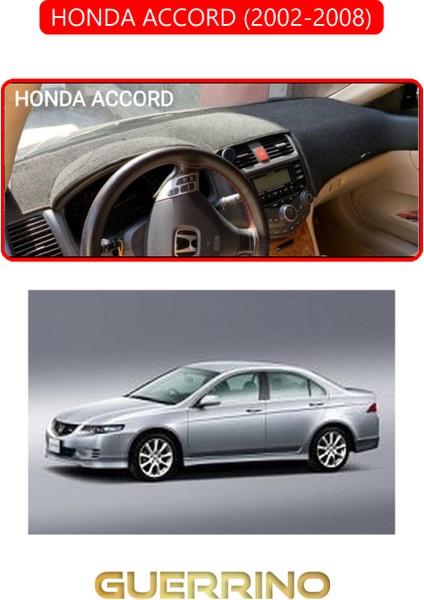 Honda Accord 2002-2008TORPİDO Koruma Halısı Kırmızı Kenar
