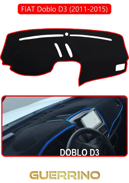 Fıat Doblo D3 2010-13 Modellerine Uyguntorpido Koruma Halısı Kırmızı Kenar