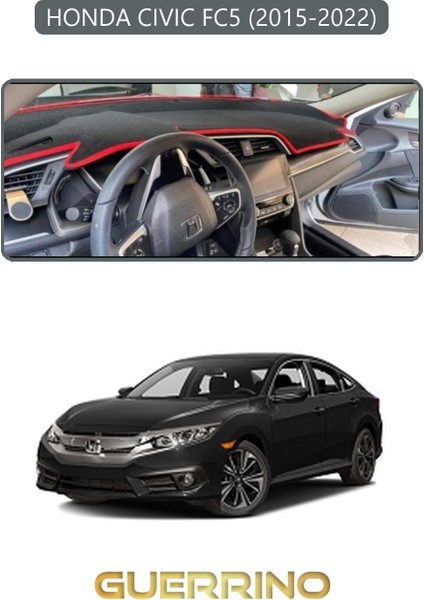 Honda Cıvıc Fc5 2015-2022TORPİDO Koruma Halısı Gri Kenar