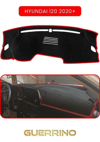 Hyundai I20 2020+TORPİDO Koruma Halısı Kırmızı Kenar