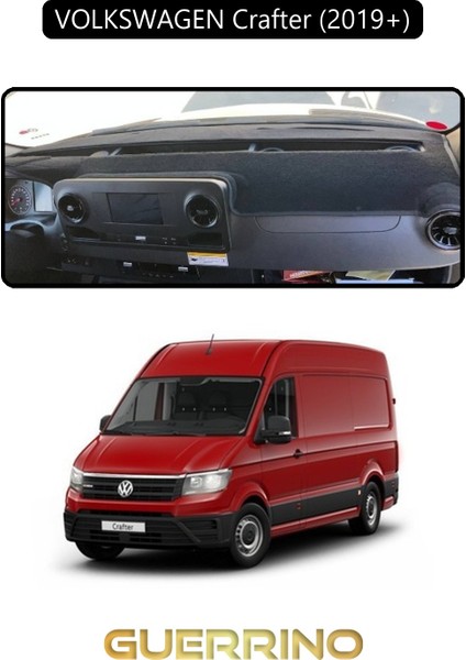Volkswagen Crafter (2019+)TORPİDO Koruma Halısı Siyah Kenar