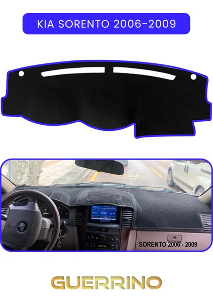 Kia Sorento 2006-2009TORPİDO Koruma Halısı Mavi Kenar