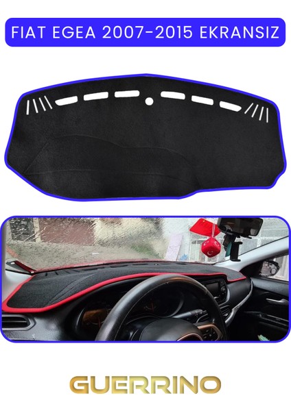 Fıat Egea 2007-2021 Modellerine Uygun Ekransız Torpido Koruma Halısı Mavi Kenar
