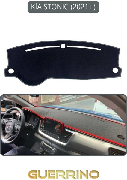 Kia Stonıc 2021+TORPİDO Koruma Halısı Gri Kenar