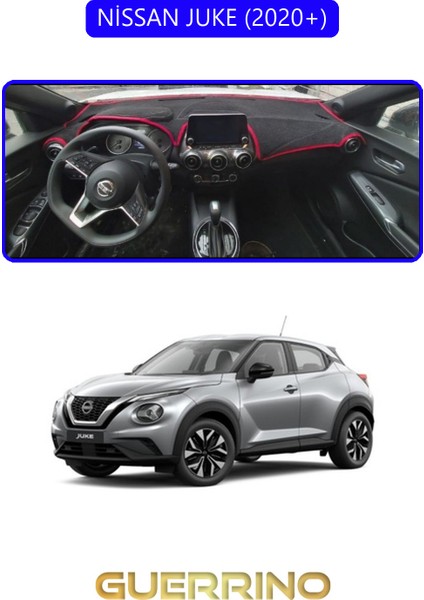 Nissan Juke 2020+TORPİDO Koruma Halısı Mavi Kenar