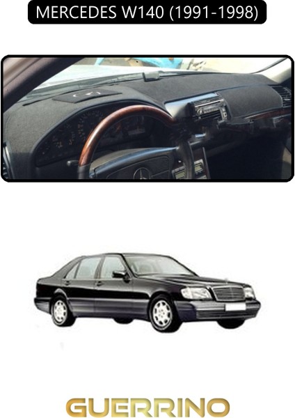 Mercedes W140 1991-1998TORPİDO Koruma Halısı Siyah Kenar