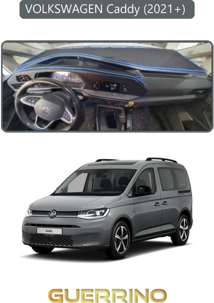 Volkswagen Caddy (2021+) Torpido Koruma Halısı Gri Kenar