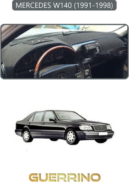 Mercedes W140 1991-1998TORPİDO Koruma Halısı Gri Kenar