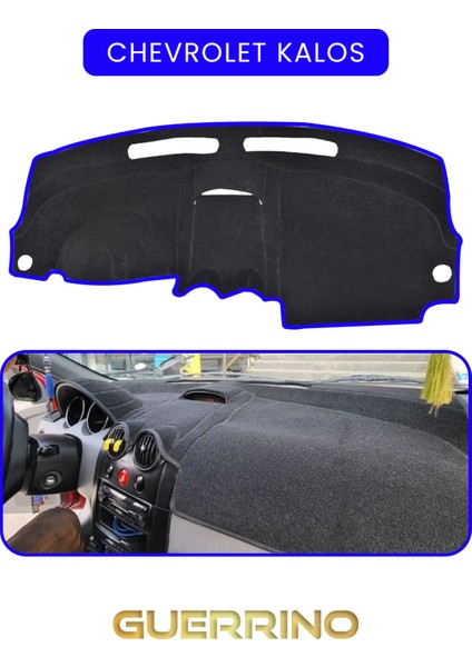 Chevrolet Kalos Torpido Koruma Halısı Mavi Kenar