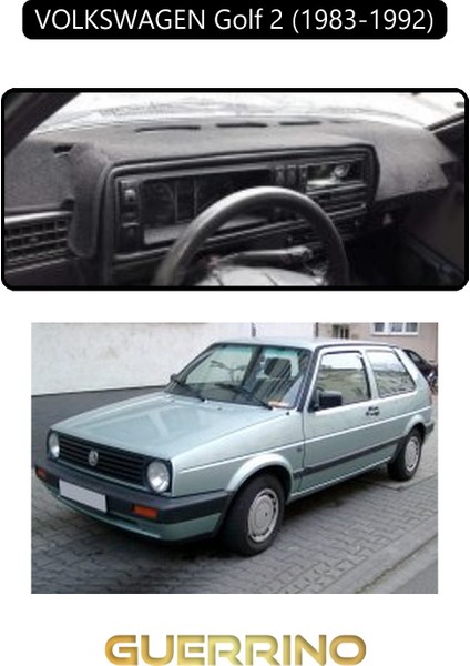 Volkswagen Golf 2(1983-1992)TORPİDO Koruma Halısı Siyah Kenar