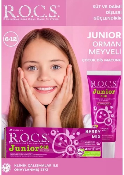 Rocs Junior Orman Meyveli 6-12 Yaş Florürsüz Diş Macunu 74 ml fiyatları