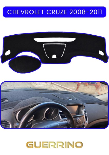 Chevrolet Cruze 2008-2011TORPİDO Koruma Halısı Mavi Kenar