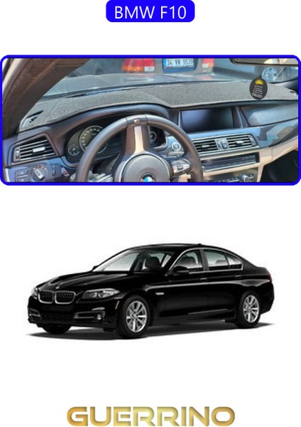 Bmw F10TORPİDO Koruma Halısı Mavi Kenar