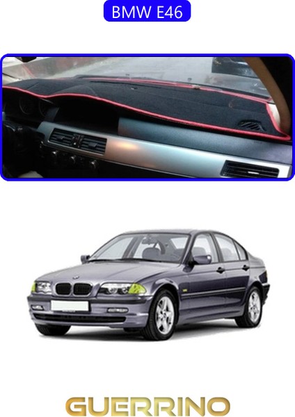 Bmw E46TORPİDO Koruma Halısı Mavi Kenar