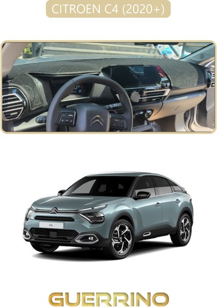 Cıtroen C4 2020+TORPİDO Koruma Halısı Bej Kenar