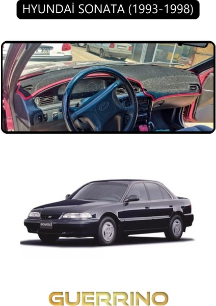 Hyundai Sonata 1993-1998TORPİDO Koruma Halısı Siyah Kenar