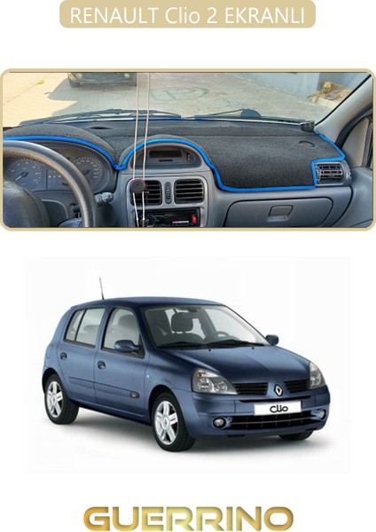 Renault Clio 2 Ekranlıtorpido Koruma Halısı Bej Kenar