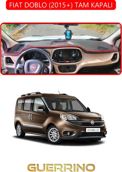 Fıat Doblo 2015+ Tam Kapalıtorpido Koruma Halısı Kırmızı Kenar