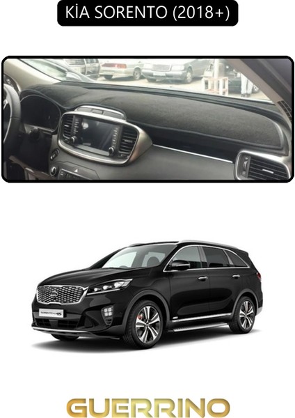 Kia Sorento 2018+TORPİDO Koruma Halısı Siyah Kenar