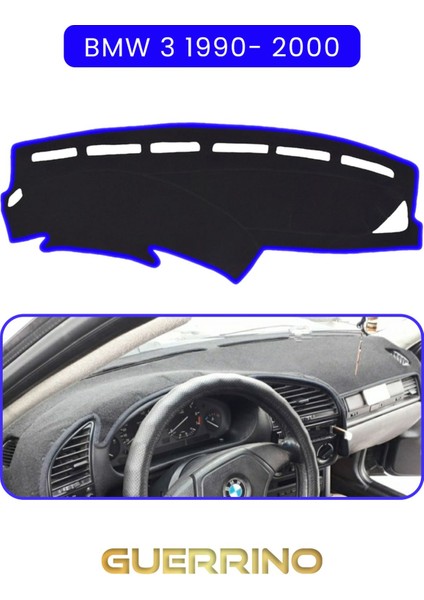 Bmw 3 1990-2000TORPİDO Koruma Halısı Mavi Kenar