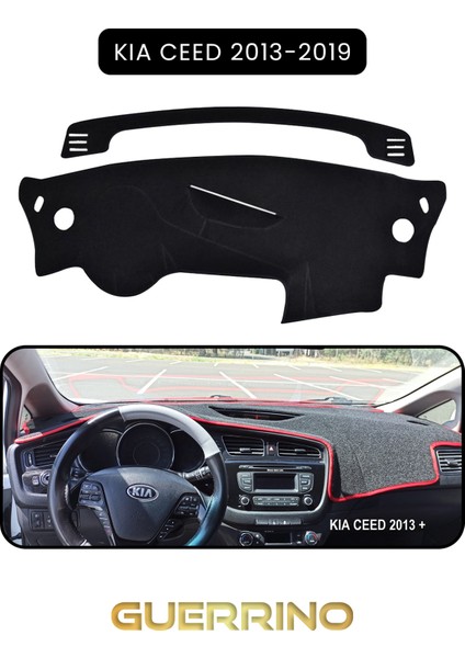 Kia Ceed 2013-2019TORPİDO Koruma Halısı Siyah Kenar