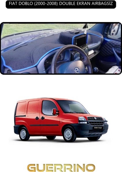 Fıat Doblo 2000-2008 Double Ekrantorpido Koruma Halısı Siyah Kenar