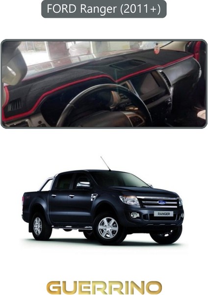 Ford Ranger (2011+) ;torpido Koruma Halısı Gri Kenar