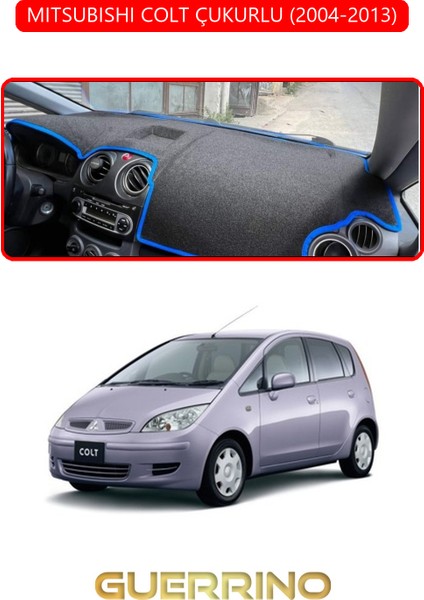 Mıtsubıshı Colt Çukurlu 2004-2013TORPİDO Koruma Halısı Kırmızı Kenar