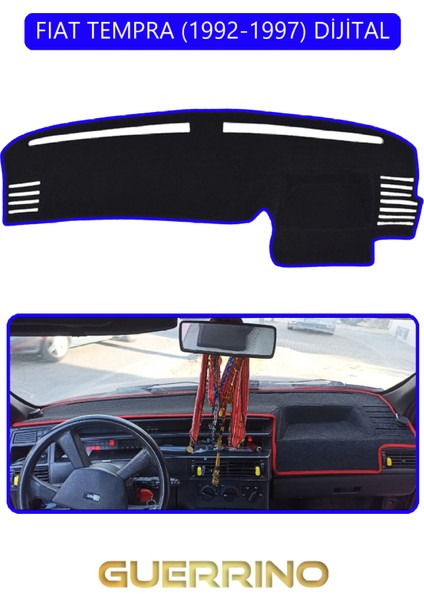 Fıat Tempra 1992-1997 Modellerine Uygun Dijitaltorpido Koruma Halısı Mavi Kenar