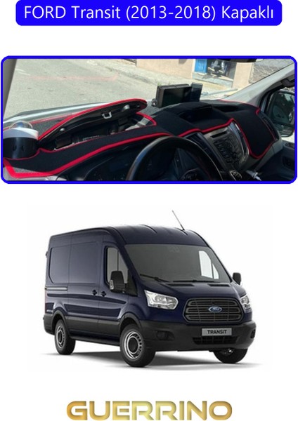 Ford Transit (2013-2018) Kapaklıtorpido Koruma Halısı Mavi Kenar