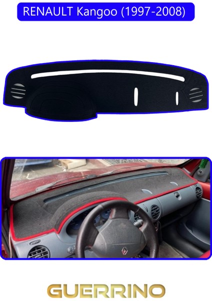 Renault Kangoo (1997-2008) Torpido Koruma Halısı Mavi Kenar