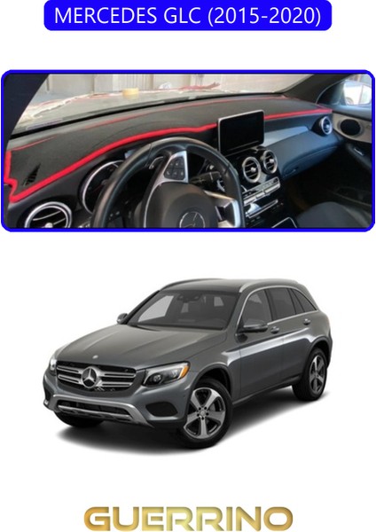 Mercedes Glc 2015-2020TORPİDO Koruma Halısı Mavi Kenar
