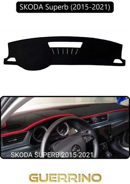 Skoda Superb (2015-2021)TORPİDO Koruma Halısı Siyah Kenar