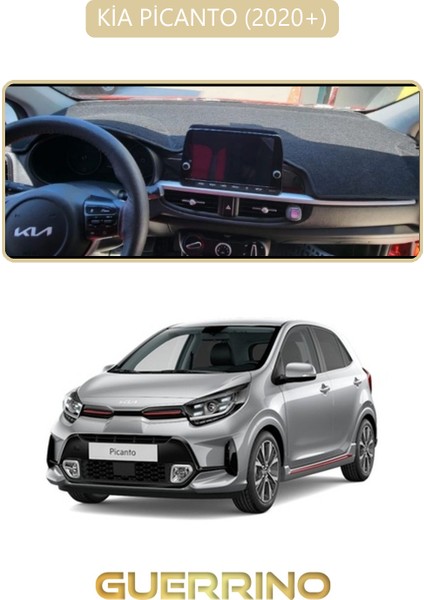 Kia Picanto 2020+TORPİDO Koruma Halısı Bej Kenar