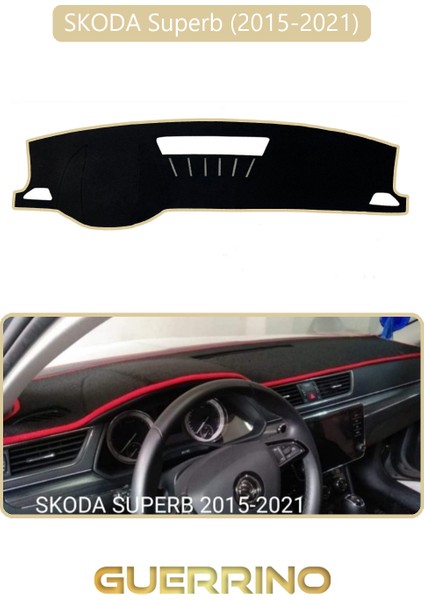 Skoda Superb (2015-2021)TORPİDO Koruma Halısı Bej Kenar