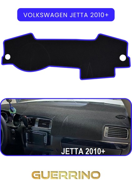 Volkswagen Jetta (2010+)TORPİDO Koruma Halısı Mavi Kenar