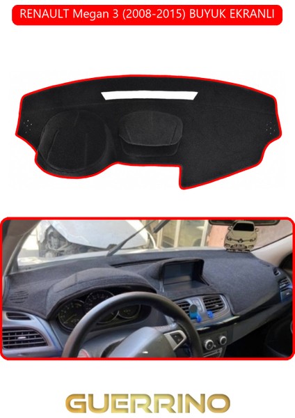 Renault Megan 3 (2008-2015) Buyuk Ekranlıtorpido Koruma Halısı Kırmızı Kenar