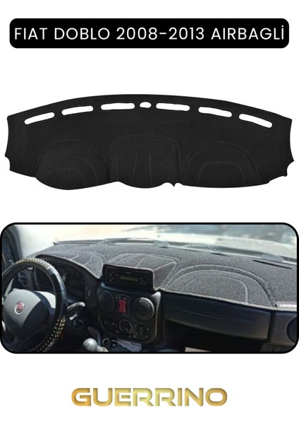 Fıat Doblo 2008-2013 Modellerine Uygun Airbagtorpido Koruma Halısı Siyah Kenar