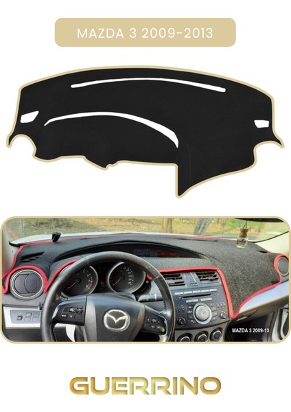 Mazda 3 2009-2013TORPİDO Koruma Halısı Bej Kenar