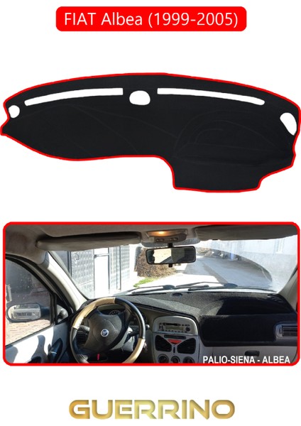 Fıat Albea 1999-2005 Modellerine Uygun Eskitorpido Koruma Halısı Kırmızı Kenar
