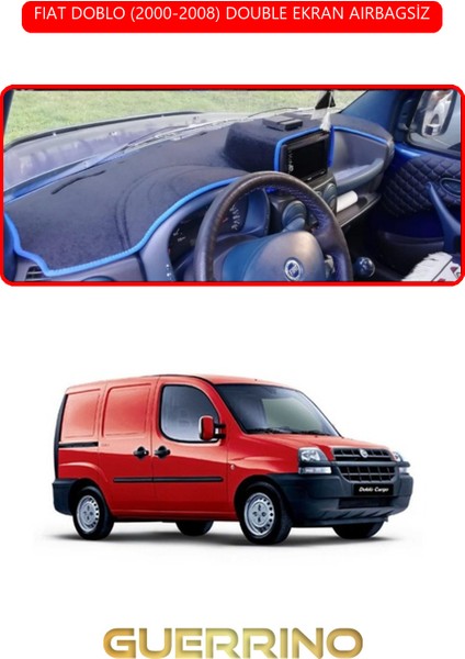 Fıat Doblo 2000-2008 Double Ekrantorpido Koruma Halısı Kırmızı Kenar