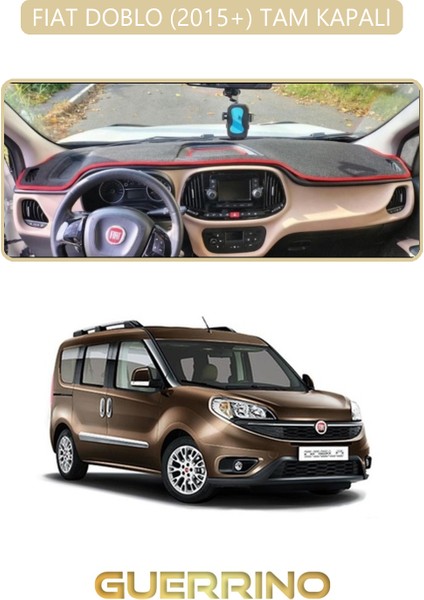 Fıat Doblo 2015+ Tam Kapalıtorpido Koruma Halısı Bej Kenar